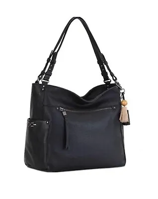 NWT- The SAK La Mesa 4-Poster Leather Tote Bag Black Pebbled Leather • $80