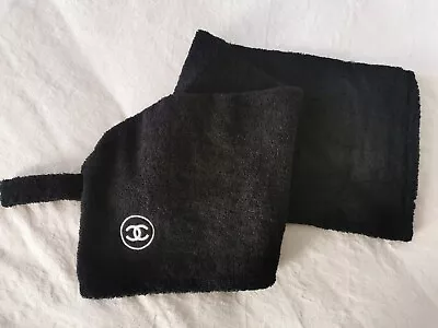 Chanel Beauty Black Hair Towel Drying Cap New With Box VIP Gift • £96.41