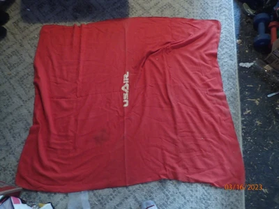 $9.99 • Buy Vintage US AIR USAIR Airlines Red Colored Logo Lap Blanket