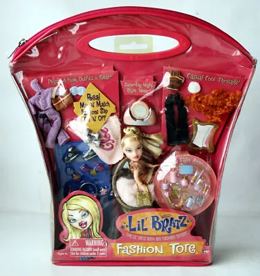 Rare 2003 Lil Bratz Fashion Tote 25 Accessories Playset Cloe Doll Mga New ! • $136.71