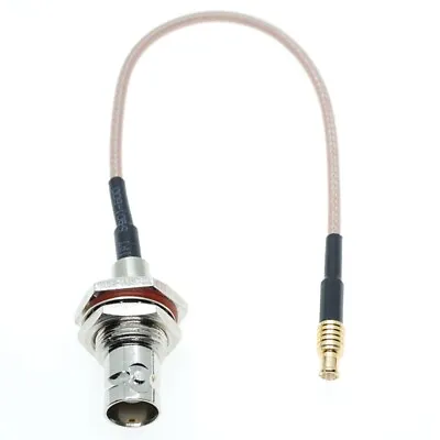 BNC Female Nut Bulkhead To MCX Male Crimp Lot Pigtail Jumper Coax RG316 RF Cable • $2.66