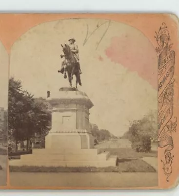 Equestrian Statue Of General McPherson Washington DC Gillingham Stereoview • $9.99