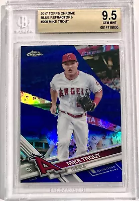 2017 Topps Chrome #200 Mike Trout BLUE REFRACTOR /150 BGS 9.5 GEM MINT • $100