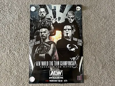 AEW Dynamite 2024 Sting Darby Allin Tag Champs 12 X18  Limited Poster [9 Of 10] • $350