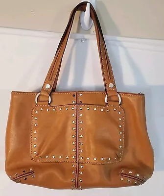 *Vintage Michael Kors Light Brown Leather Studded Purse Handbag  • $36.98