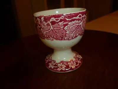 Vtg. Mason's Vista England  EGG CUP  Red & White Transfer Ware  Flowers/Leaves • $23.99