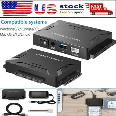 External Hard Drive Reader Recovery Converter For Universal 2.5  3.5  HDD/SSD CD • $18.59