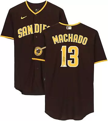Manny Machado San Diego Padres Autographed Nike Authentic Brown Jersey • $499.99
