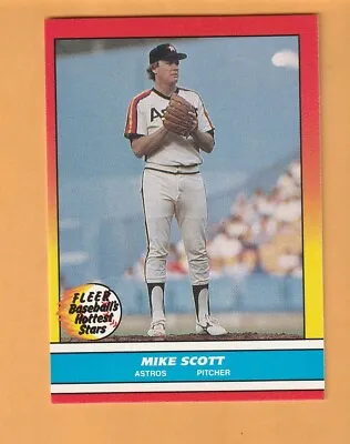 Mike Scott Houston Astros 1988 Fleer Hottest Stars #35 Pepperdine 7Y • $2
