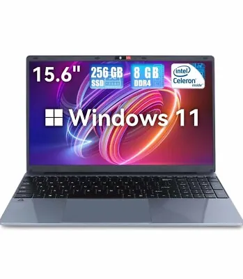 Laptop 15.6''with 8GB DDR4 256GB SSD Quad-Core Intel Celeron N5095 Processor  • £200