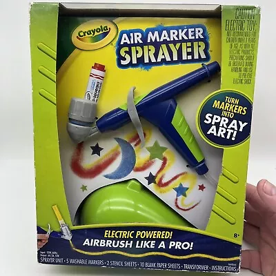 Crayola Air Marker Sprayer Set Airbrush Kit Electric Powered Spray Art • $14.91