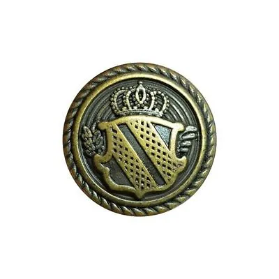 Round Bronze Metal Military Shield Blazer Buttons - Choose From 4 Sizes B1978 • £6.79