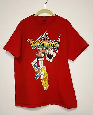 Voltron Defender Of The Universe T-Shirt Mens - Size Large - Red - Short Sleeve • $6.89