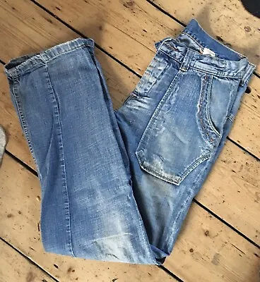 Mens KAPORAL Red Line RAPHY Acid Wash Designer Denim Jeans 32W 34L • £10