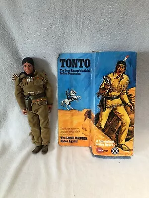 Vintage The Lone Ranger Rides Again TONTO FIGURE Boxed By Marx Toys 1973 • £124.99