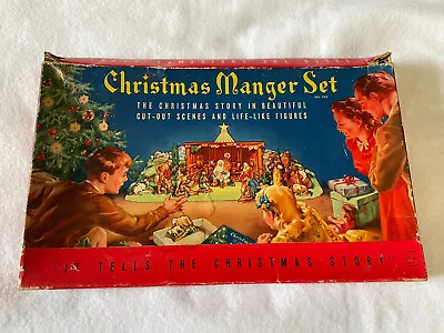 Vintage Christmas Manger Set 1930s With Box Original Owner • $44