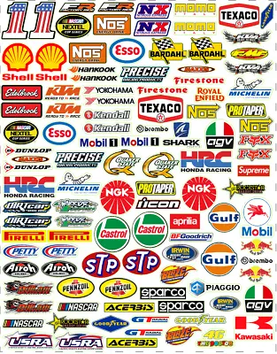 100 + Racing Decals Stickers Drag Race  Nascar High Quality Vinyl FREE SHIP • $13