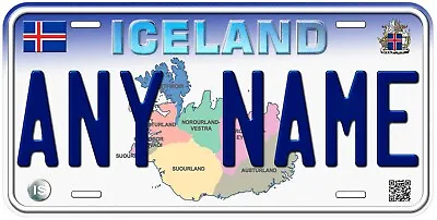 Iceland Custom Personalized Novelty Car Tag License Plate • $18.85