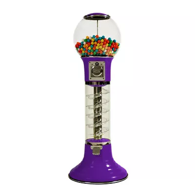 Wiz-Kid Spiral Gumball Machine Purple Red Track Color 25 Cents Coin Mech • $929.99