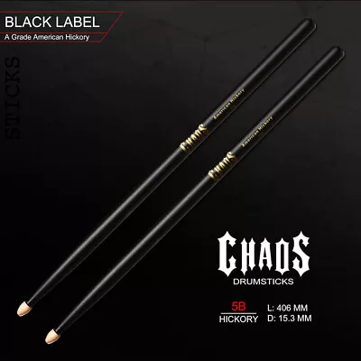 $172 • Buy 5B DRUM STICKS CHAOS 5B BLACK & GOLD DRUMSTICKS - X12 PAIRS DRUM STICKS
