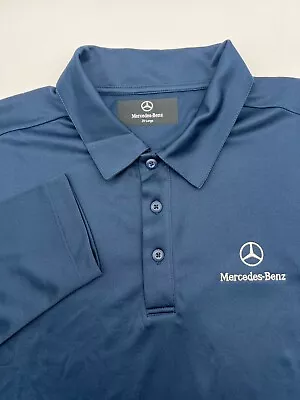 Mercedes-Benz Mens Long Sleeve Polo Shirt Sz XXL 2XL Embriodered Logo • $26.72