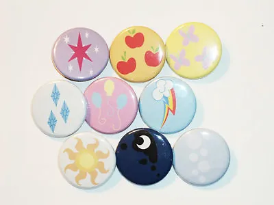MLP - My Little Pony Button Pins - Lot #01 Cutie Marks Galore • $6.75
