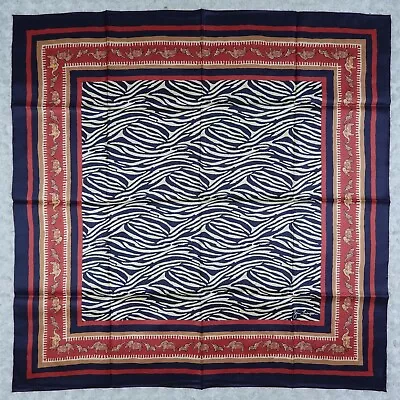 $14.99 • Buy K853 Jim Thompson Black Elephant Silk Scarf Scarves Sz. 32.5  X 32.5 