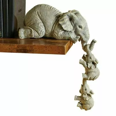 £6.79 • Buy Ornaments Sculptures Collections Elephant Statue Shelf Decor Figurines-Christmas