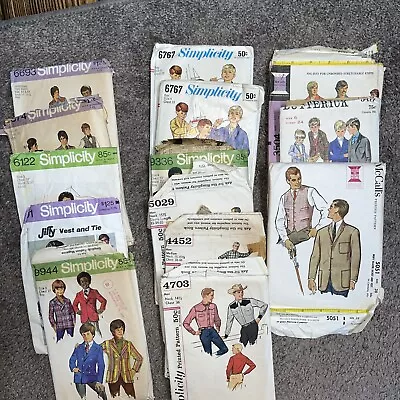 14 Vintage Mens And Boys Sewing Patterns Mostly 70’s. Catch Some Groovy Vibes. • $9.97