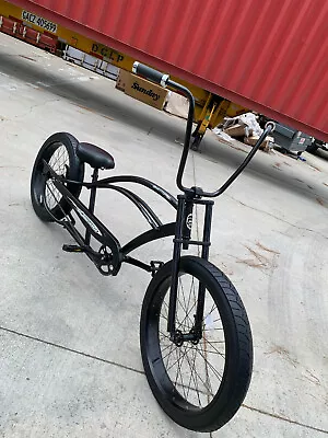 26  Micargi Bronco 3.0 W Fat Tire Stretch Beach Cruiser BIKE Bicycle Matte Black • $650