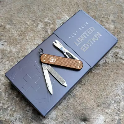 VICTORINOX Alox Classic SD Swiss Army Knife W/ Scissors Terra Brown • $38.39