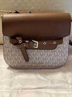 Michael Kors Emilia Small Pebble Leather Crossbody Bag Buckle Bag Handbag • $89