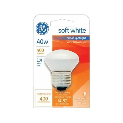 GE Lighting R14 Indoor Spotlight 40-Watt Light Bulb Soft White 1-Pack • $9.99