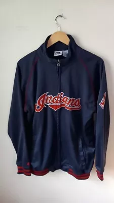 Cleveland Indians Jacket Zip-Up Majestic Large Polyester  • $30