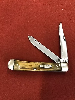 Vintage 1940-64 Case XX USA 5254 Large Trapper Pocket Knife “Stag Handles” L@@K • $169.95