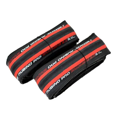 Vittoria Rubino Pro IV G2.0 GRAPHENE Clincher Tire 700x25C  Red/Black • $54