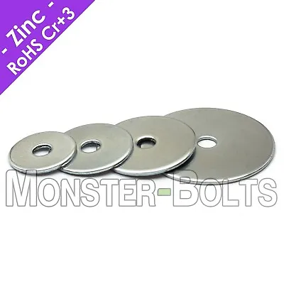 US / Inch - Fender (Penny) Washers Zinc Plated Steel - #10 (3/16 ) 1/4  5/16  • $8.69