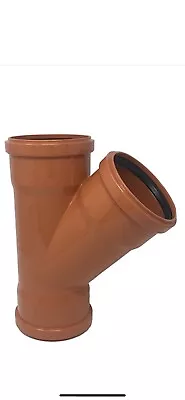 £7.75 • Buy 45° Triple Socket Swept Y Junction For Connecting 110mm Drainage Pipe.
