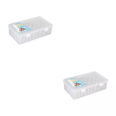 1/2/3 Sewing Thread Box 42 Spools Large Capacity Storage Double Lock Container • $24.09