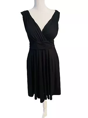 Soma Women’s Black Dress Soft Circular Fit And Flare Casual Size M • $25