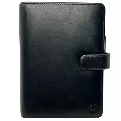 Franklin Covey Black Genuine Full-Grain Nappa Leather 6-Ring Pocket Planner • $35
