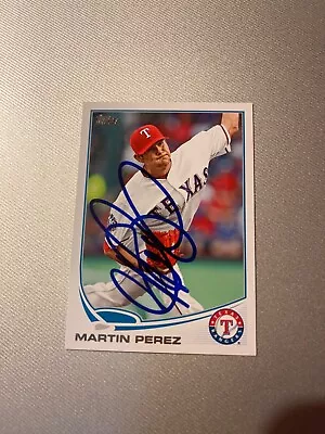 Minnesota Twins MARTIN PEREZ Signed 2013 Topps Card • $6.99