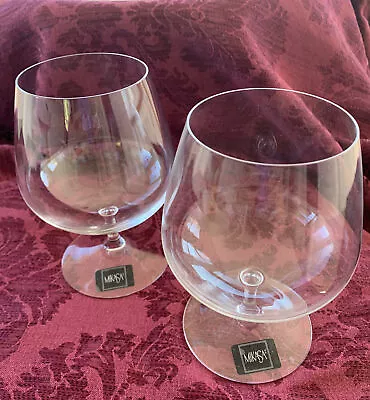 Mikasa Lg Brandy Oenologue Crystal Made In France Set Of 2 Snifter Glasses RARE  • $30