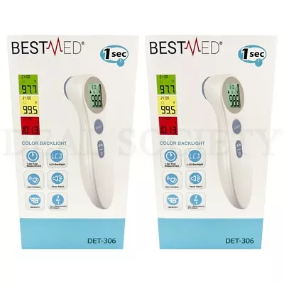 Lot Of 2 - BESTMED - 1 Second Infrared Non Contact Thermometer  Forehead DET-306 • $13.99