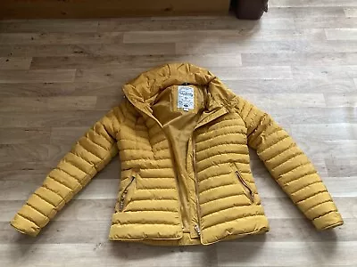 Mustard Gold Puffa Jacket Coat Tokyo Laundry Size 12 • £10