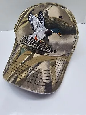 Vintage Cabela's Camo Duck Hat Snapback Made In USA • $14.93