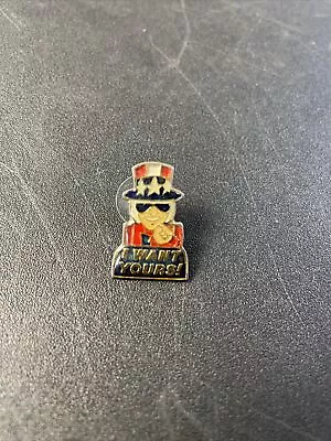 Uncle Sam I Want Yours Vintage Lapel Hat Pin USA Political • $8