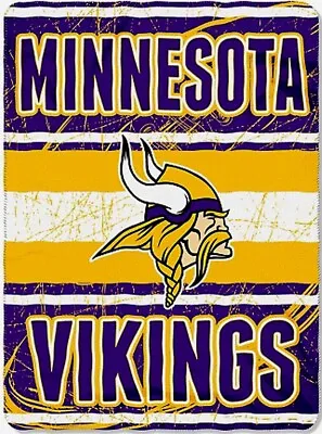  Minnesota Vikings Blanket 66x90 FREE SHIPPING NFL Vikings Bedding Throw  • $52.99