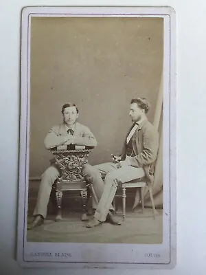 Photo By Gabriel Blaise Tours Circa 1865.  The 2 Men Sitting  • $21.29