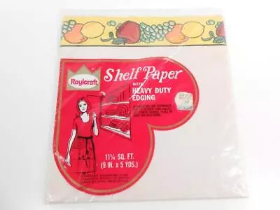 Vtg Roylcraft Decorative Shelf Paper Package Heavy Duty Edge Fruits • $9.99